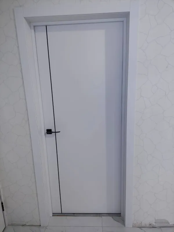 Светлая дверь с тонким контуром